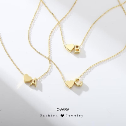24 Karot Gold Plated Tiny Initial Necklaces