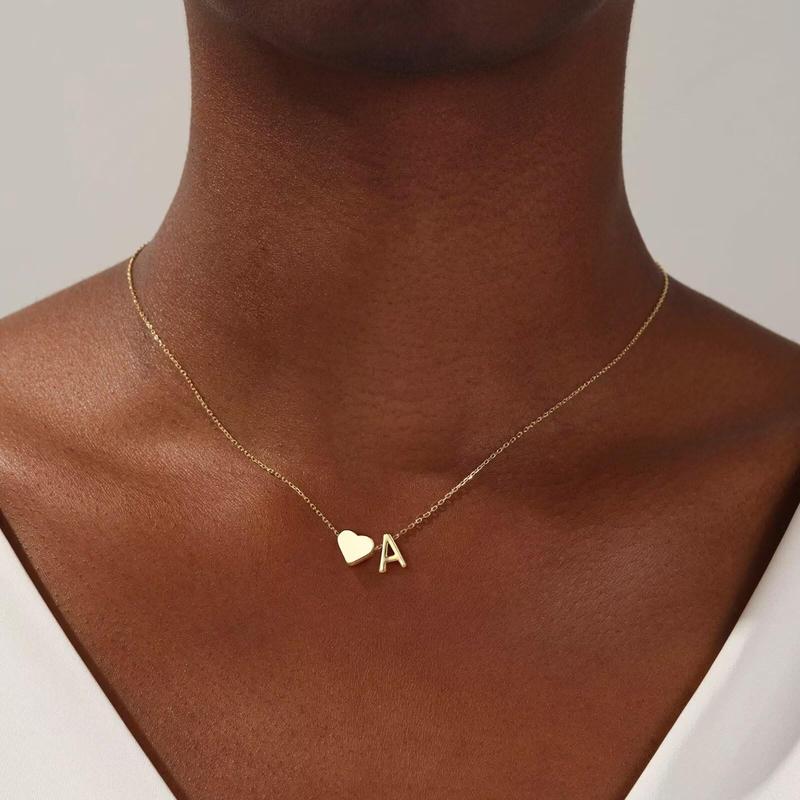 24 Karot Gold Plated Tiny Initial Necklaces