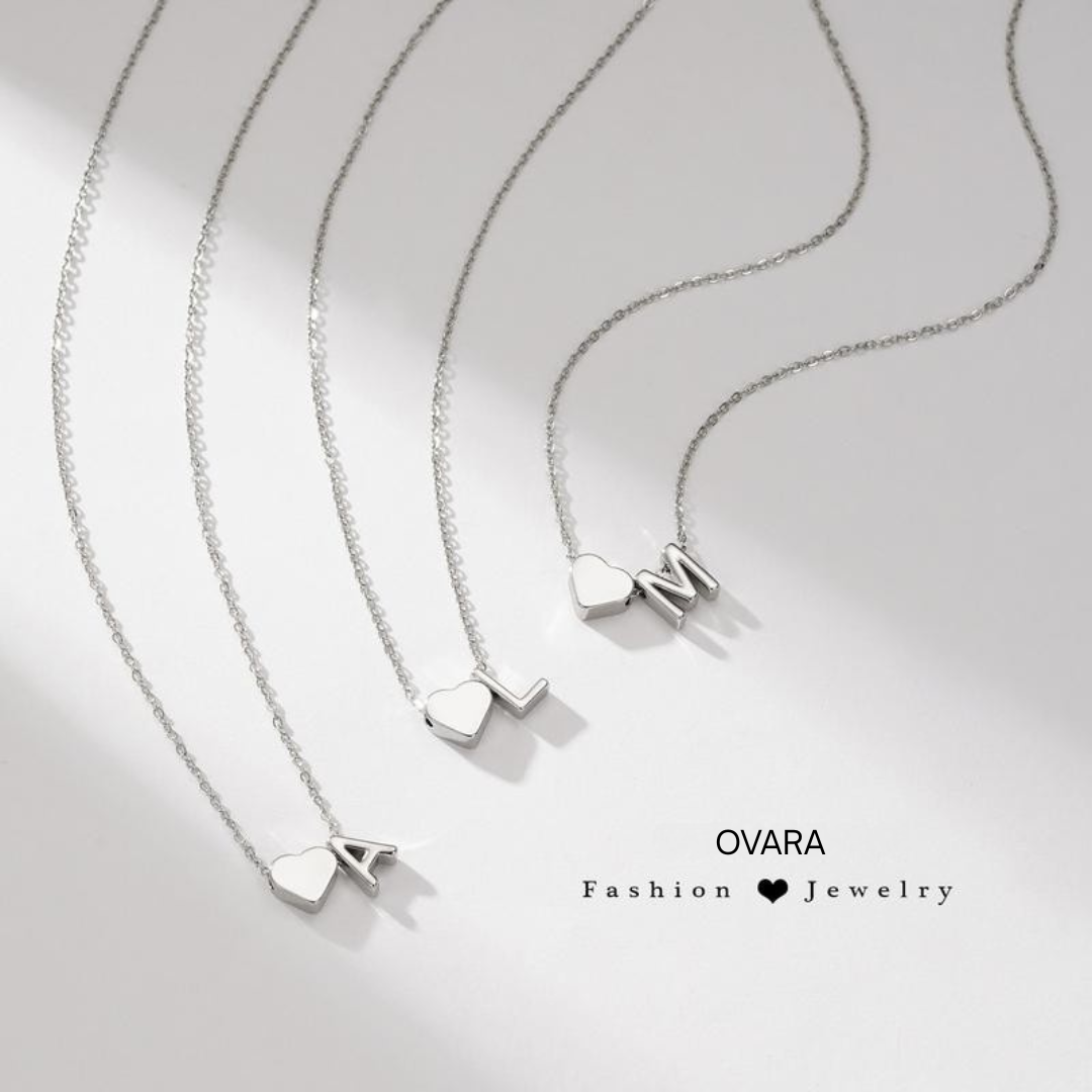 24 Karot Gold Plated Tiny Initial Necklaces