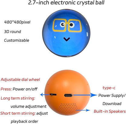 Electronic Crystal Ball Photo & Video Display – Personalized Gift with Sound | Great for Love & Memories