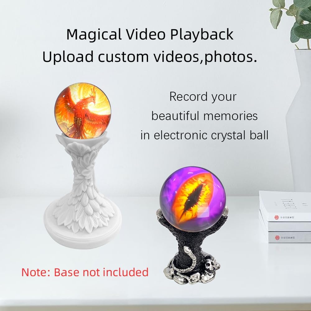 Electronic Crystal Ball Photo & Video Display – Personalized Gift with Sound | Great for Love & Memories